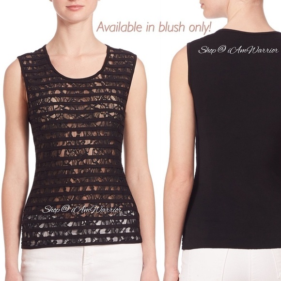 Bailey44 NWT blush stretch lace sleeveless top *shop@iamwarrior - Picture 3 of 10